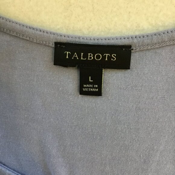 Talbots Stretch Tank Top in Soft Blue Women's Size Large Career All Seasons - Picture 6 of 6